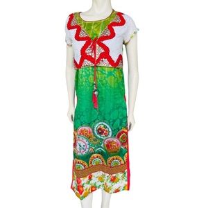Red & Green Women’s Custom Hand Made Kurti Top